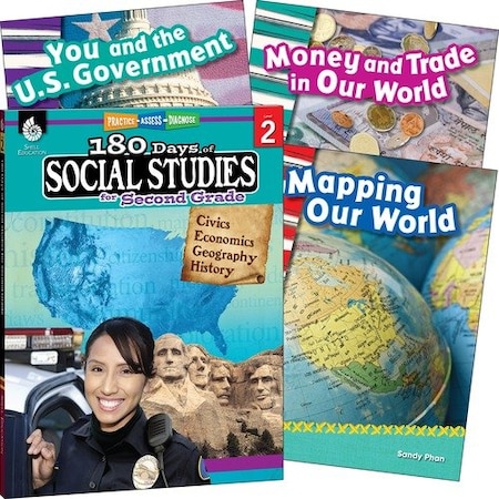 Shell Education Teacher Created Materials Book Set, Social Studies, GR 2, 9inx7/10inx12in, Multi SHL118396